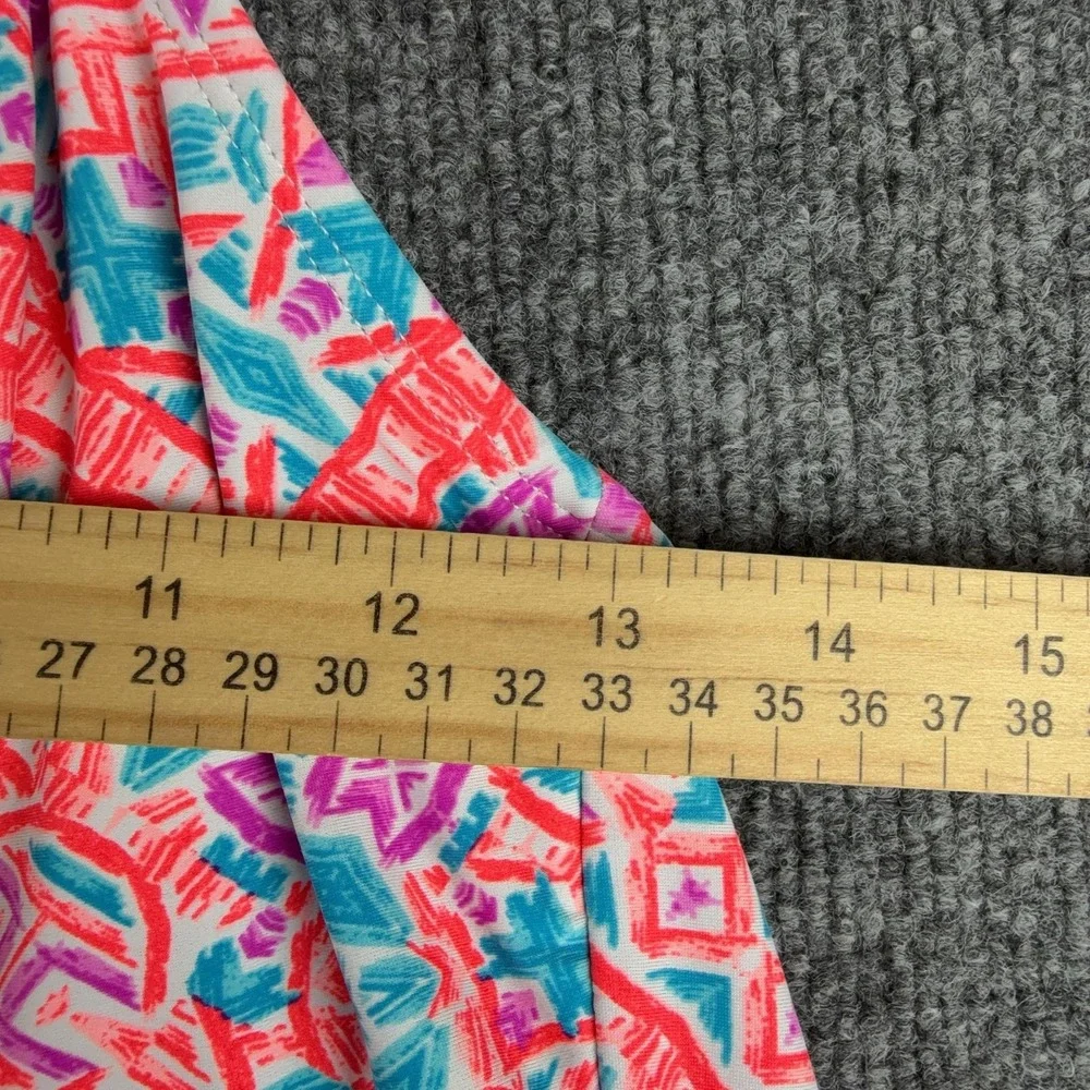 Catalina Tankini Swim Set Womens M 8-10 Multicolor Aqua High Waist Geometric
